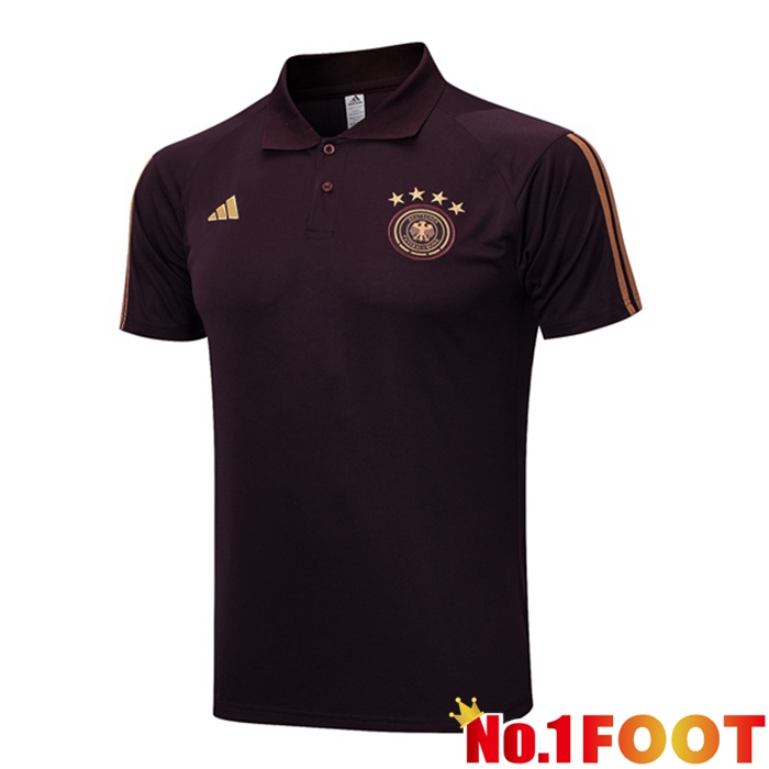 Germany Soccer Polo Brown 2023/2024 - Click Image to Close