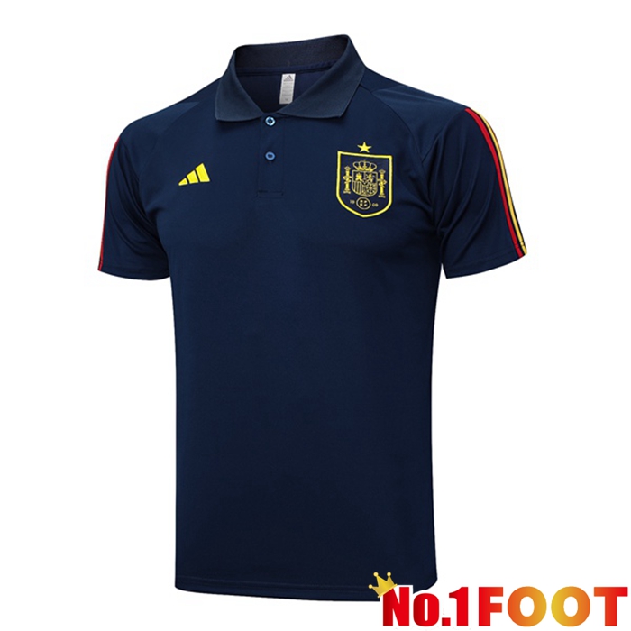 Spain Soccer Polo Royal Blue 2023/2024 - Click Image to Close