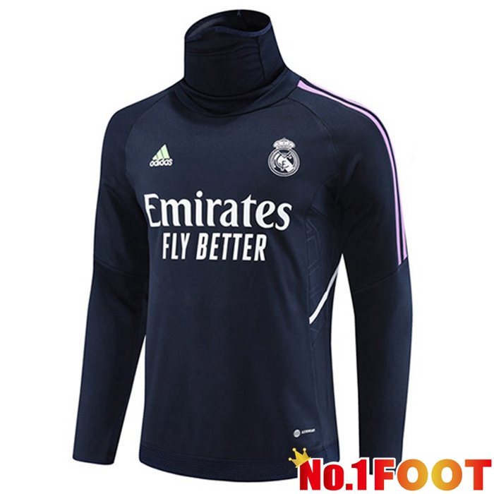 Real Madrid High collar Training Sweatshirt Royal Blue 2023/2024