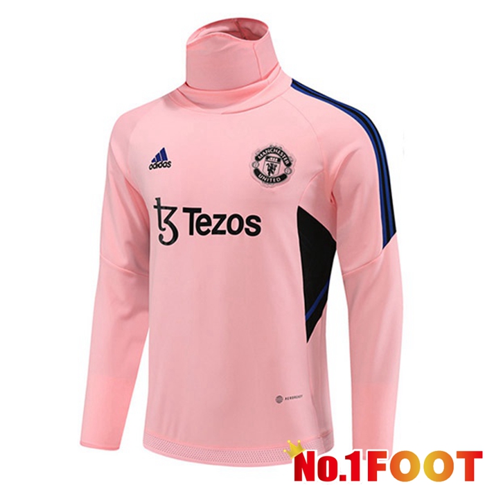 Manchester United High collar Training Sweatshirt Pink 2023/2024