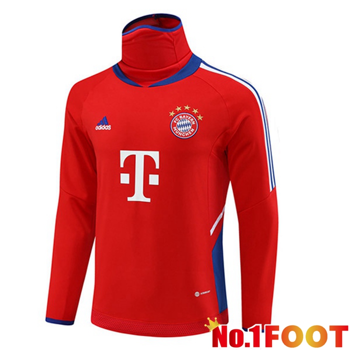 Bayern Munich High collar Training Sweatshirt Red 2023/2024