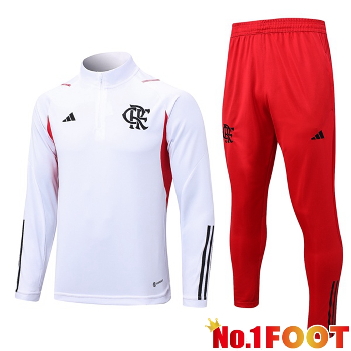 Flamengo Training Tracksuit Suit White 2023/2024