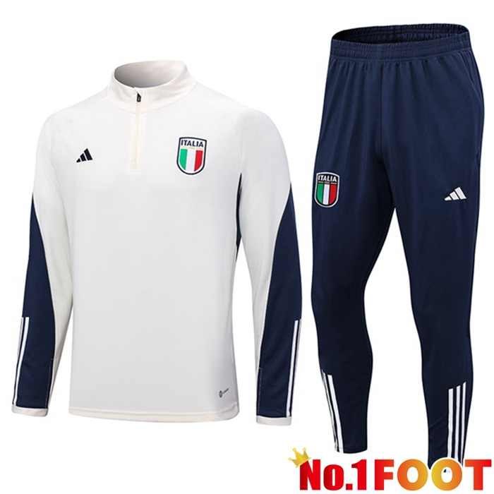 Italy Training Tracksuit Suit White 2023/2024