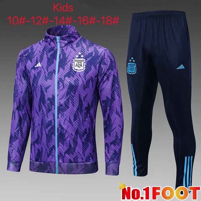 Argentina Kids Training Jacket Suit Purple 2023/2024