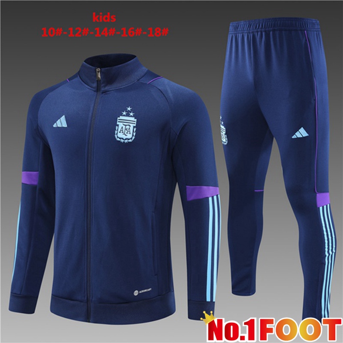 Argentina Kids Training Jacket Suit Royal Blue 2023/2024