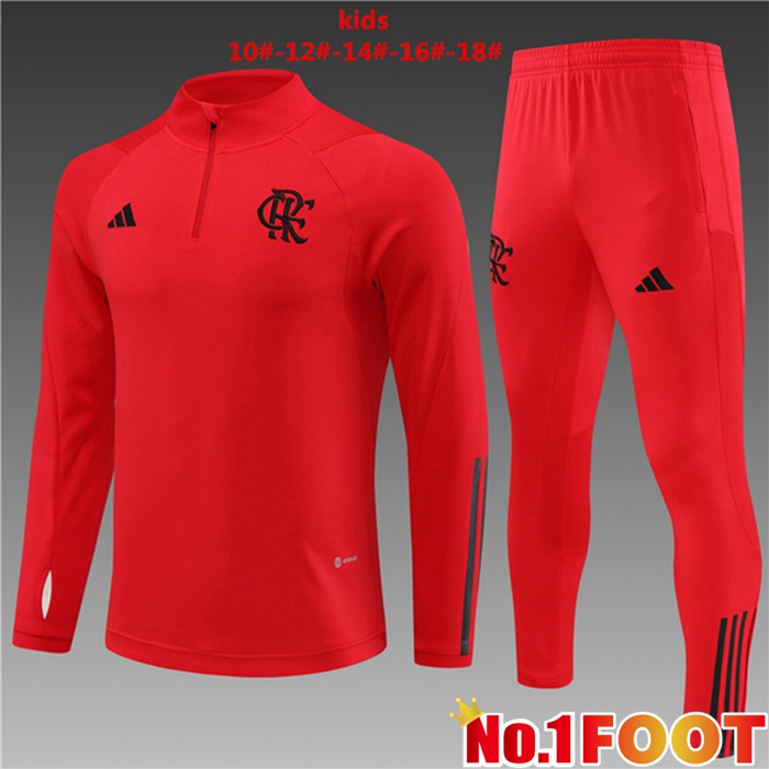 Flamengo Kids Training Tracksuit Suit Red 2023/2024