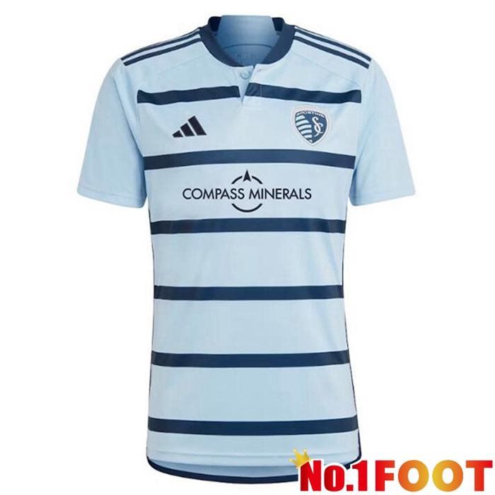 Sporting Kansas City Soccer Jersey Home Blue 2023/2024 - Click Image to Close