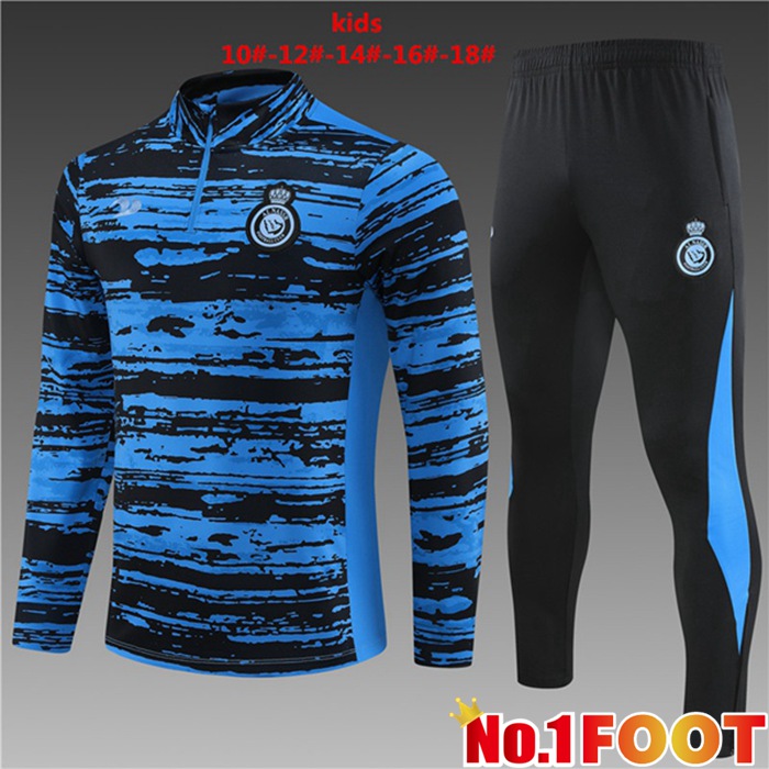 Al-Nassr FC Kids Training Tracksuit Suit Blue 2023/2024