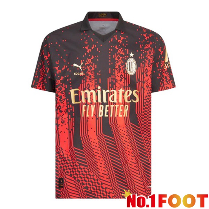 AC Milan Soccer Jersey Fourth Red Black 2022/2023