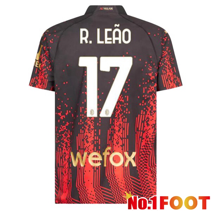 AC Milan (R. LEÃO 17) Soccer Jersey Fourth Red Black 2022/2023