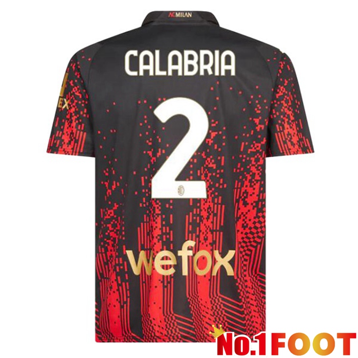 AC Milan (CALABRIA 2) Soccer Jersey Fourth Red Black 2022/2023