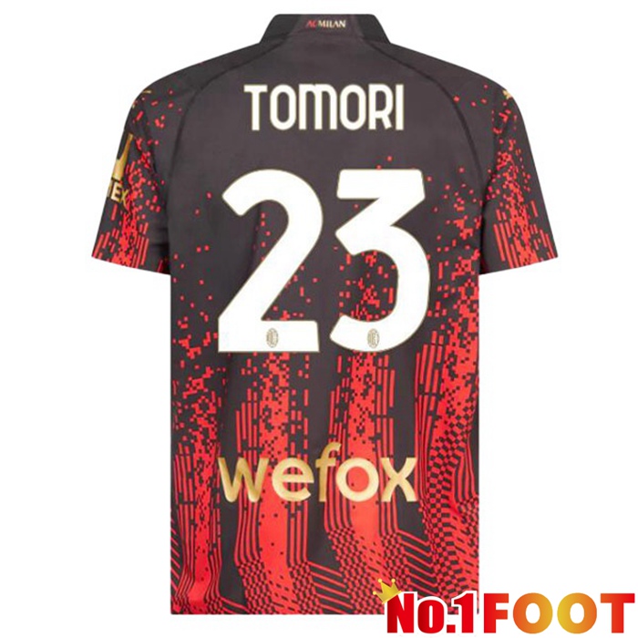 AC Milan (TOMORI 23) Soccer Jersey Fourth Red Black 2022/2023