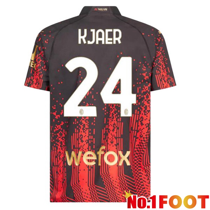 AC Milan (KJAER 24) Soccer Jersey Fourth Red Black 2022/2023