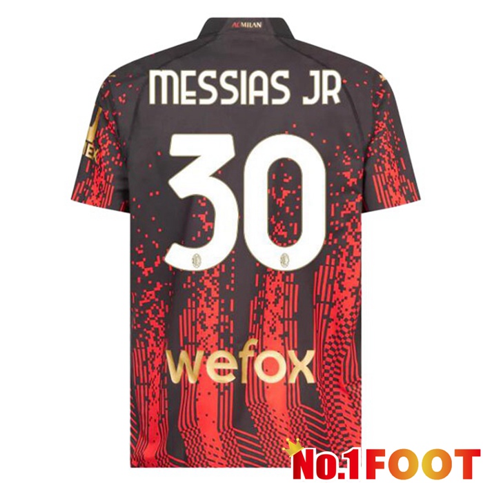 AC Milan (MESSIAS JR 30) Soccer Jersey Fourth Red Black 2022/2023