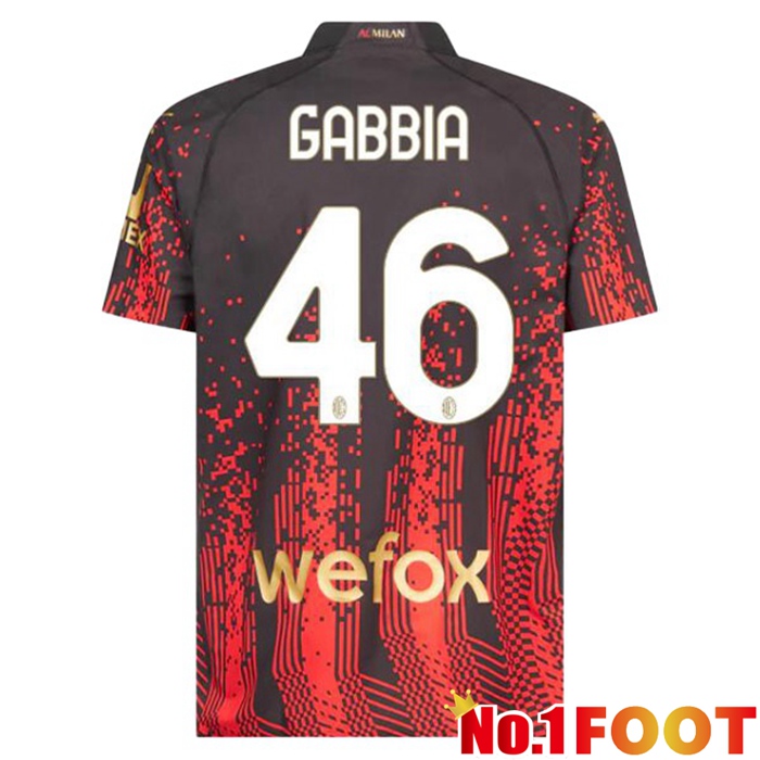 AC Milan (GABBIA 46) Soccer Jersey Fourth Red Black 2022/2023