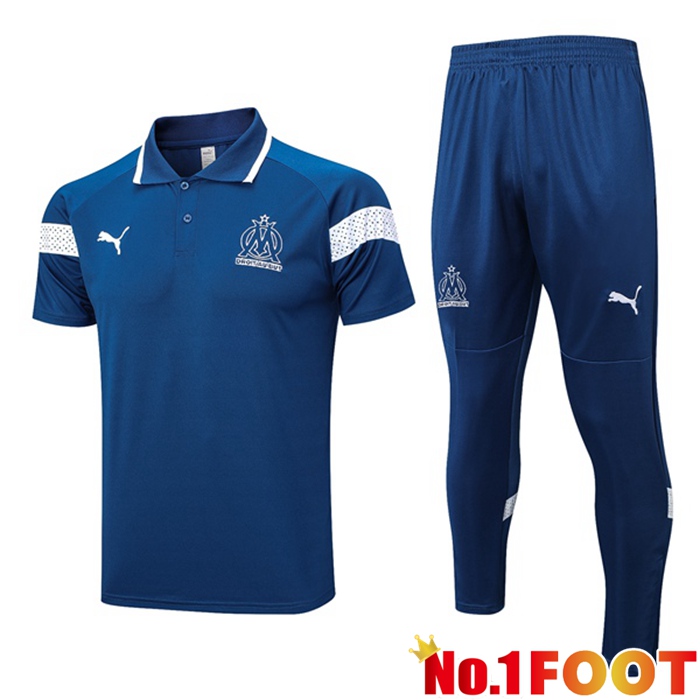 Marseille OM Soccer Polo + Pants Blue 2023/2024