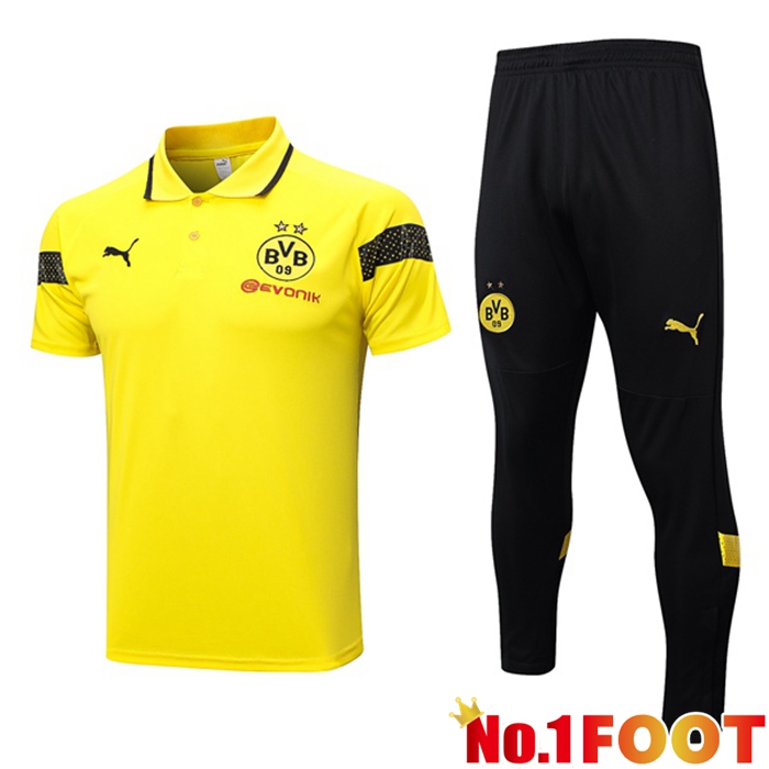 Dortmund BVB Soccer Polo + Pants Yellow 2023/2024