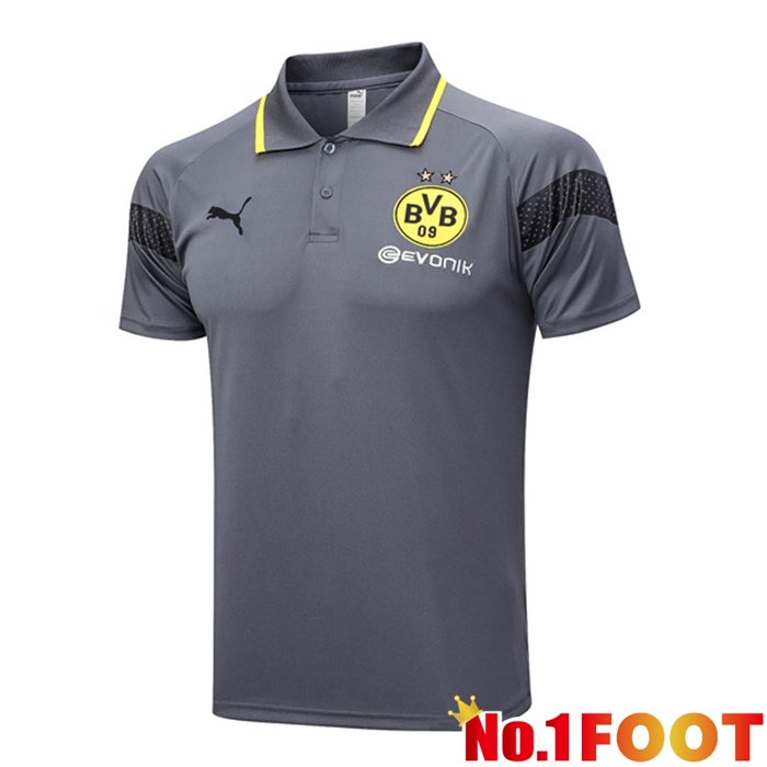 Dortmund BVB Soccer Polo Grey 2023/2024