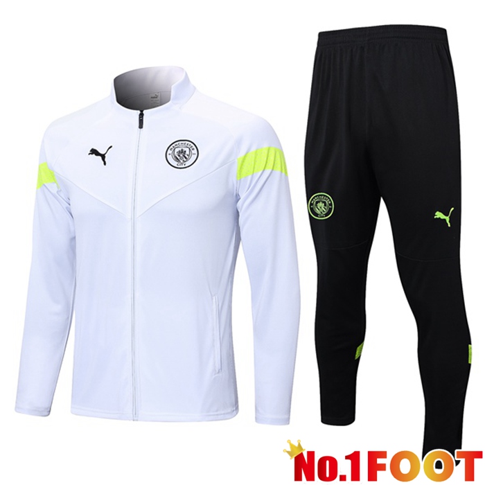 Manchester City Training Jacket Suit White 2023/2024