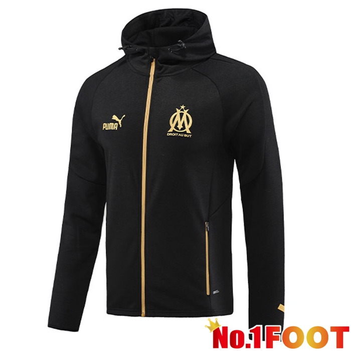 Marseille OM Training Jacket Hoodie Black 2023/2024