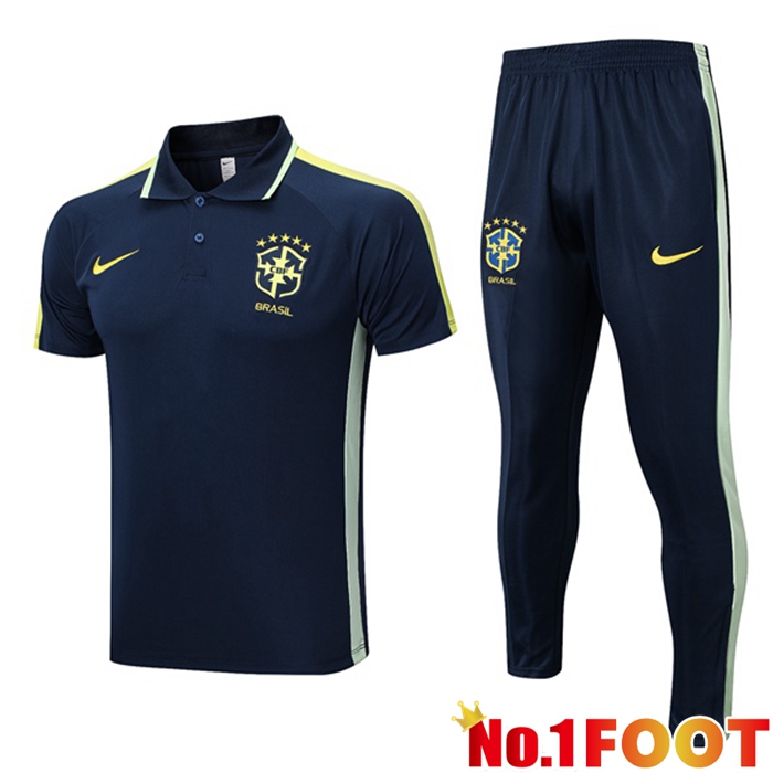 Brazil Soccer Polo + Pants Royal Blue 2023/2024