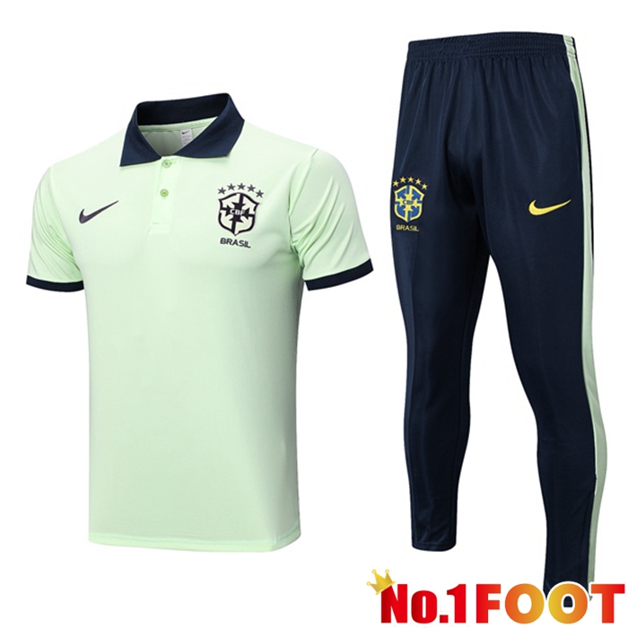 Brazil Soccer Polo + Pants Green 2023/2024