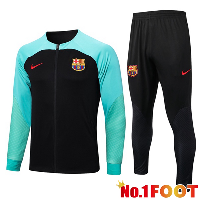 FC Barcelona Training Jacket Suit Black Green 2023/2024