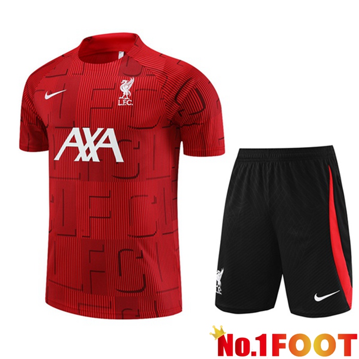 FC Liverpool Training T Shirt + Shorts Red 2023/2024