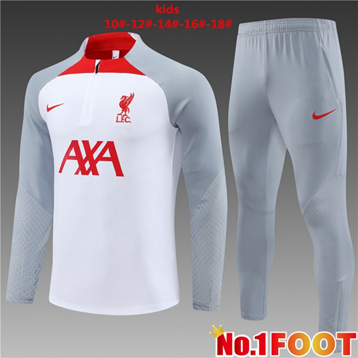 FC Liverpool Kids Training Tracksuit Suit White 2023/2024