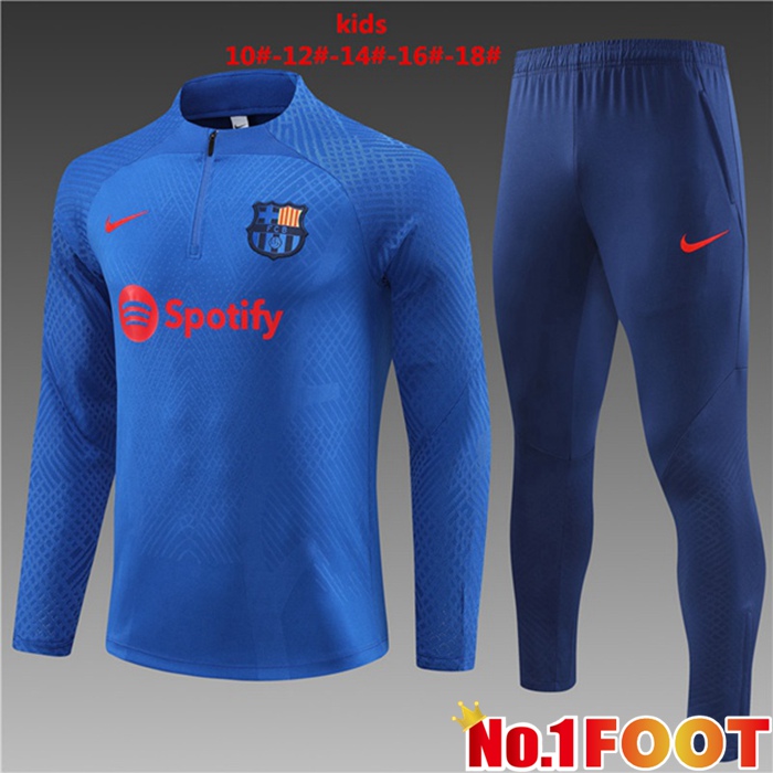 FC Barcelona Kids Training Tracksuit Suit Blue 2023/2024