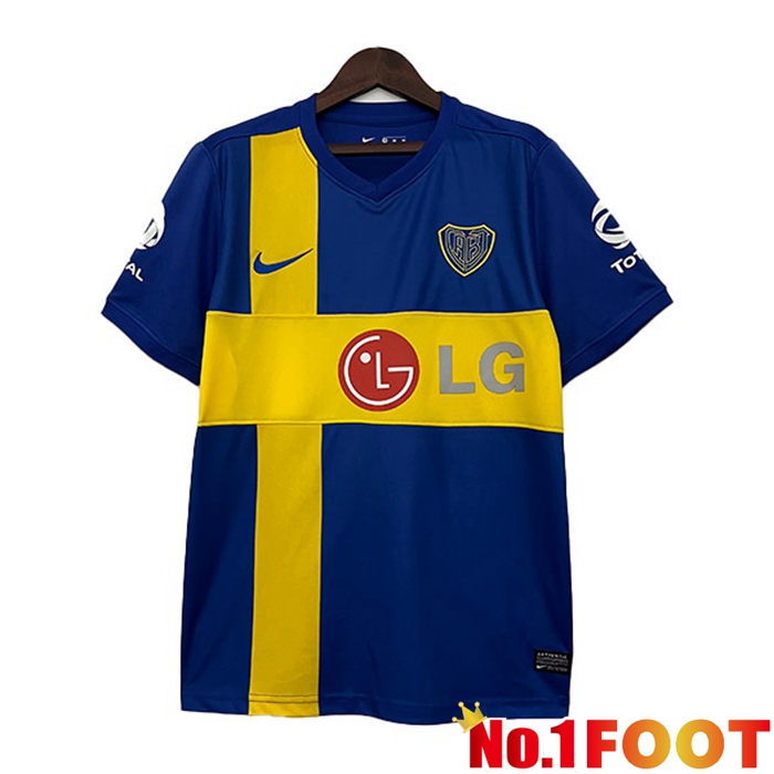 Boca Juniors Retro Soccer Jersey Special Edition Blue Yellow 2009-2010