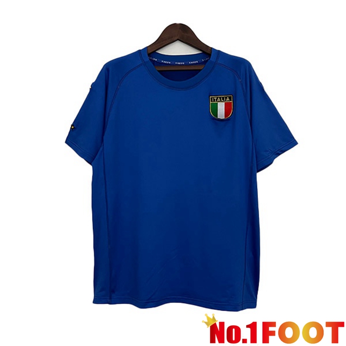 Italy Retro Soccer Jersey Home Blue 2000