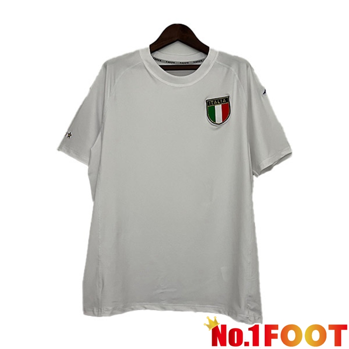 Italy Retro Soccer Jersey Away White 2000