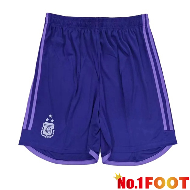 Argentina 3 Stars Football Shorts Away Purple 2022/2023