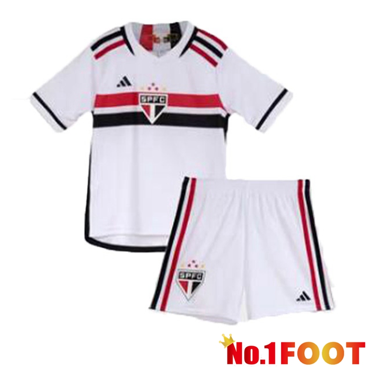 Sao Paulo FC Kids Football Jersey Home White 2023/2024