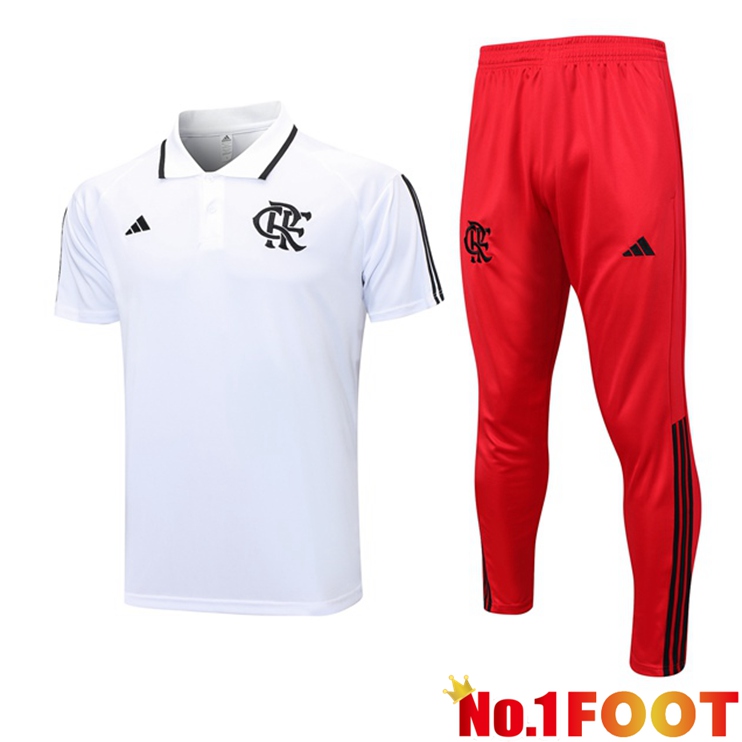 Flamengo Football Polo + Pants White 2023/2024