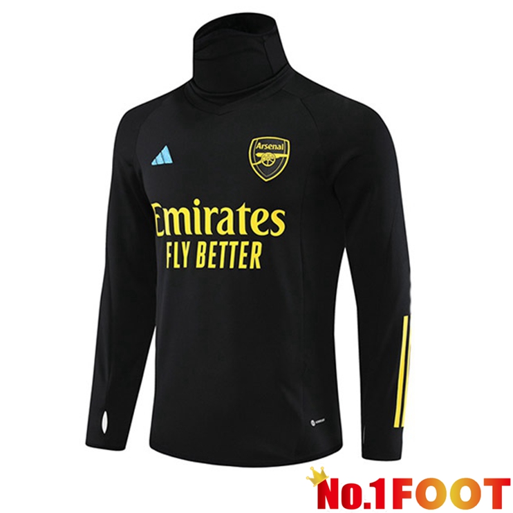 Arsenal High collar Training Sweatshirt Black 2023/2024