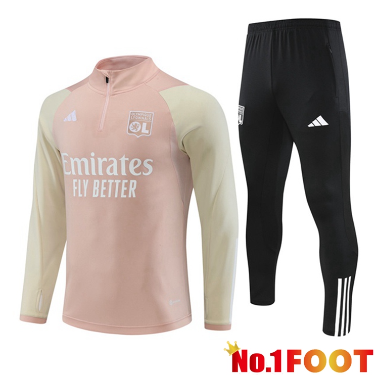 Lyon OL Training Tracksuit Suit Pink 2023/2024