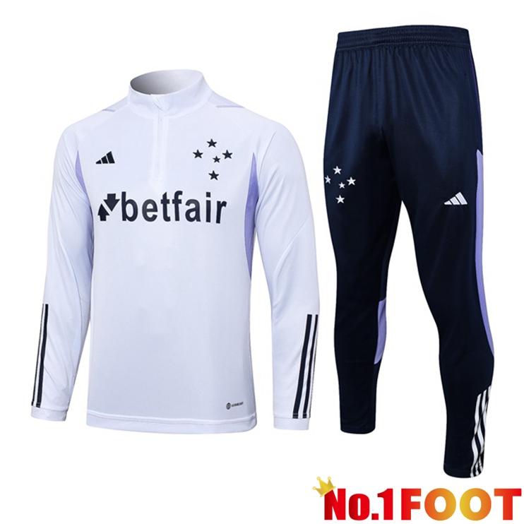 Cruzeiro EC Training Tracksuit Suit White 2023/2024