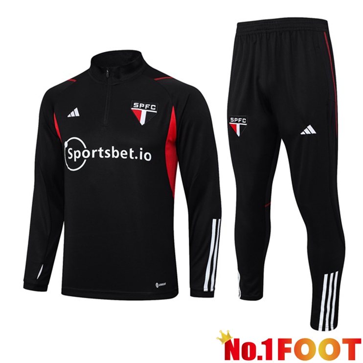 Sao Paulo FC Training Tracksuit Suit Black 2023/2024