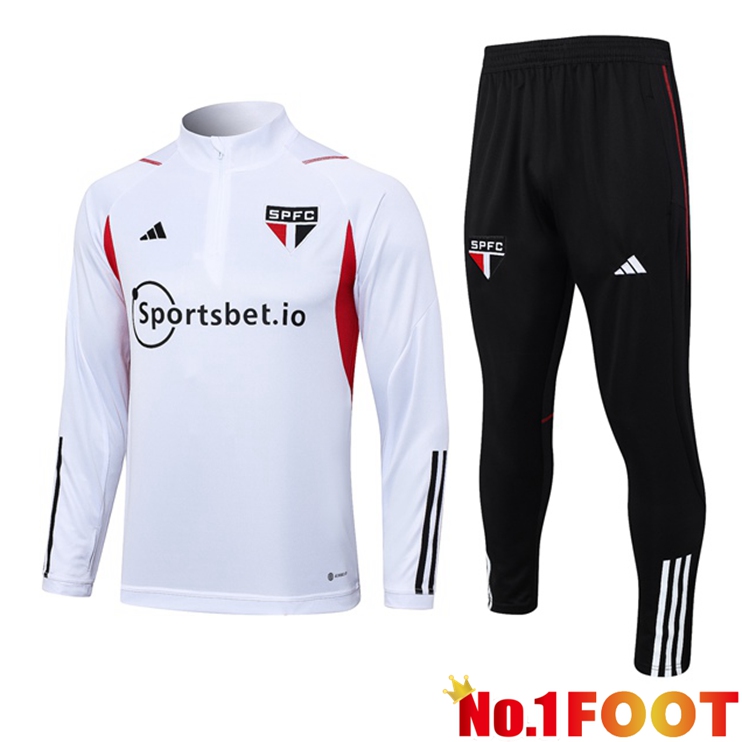 Sao Paulo FC Training Tracksuit Suit White 2023/2024