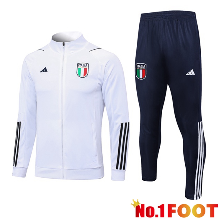 Italy Training Jacket Suit White 2023/2024