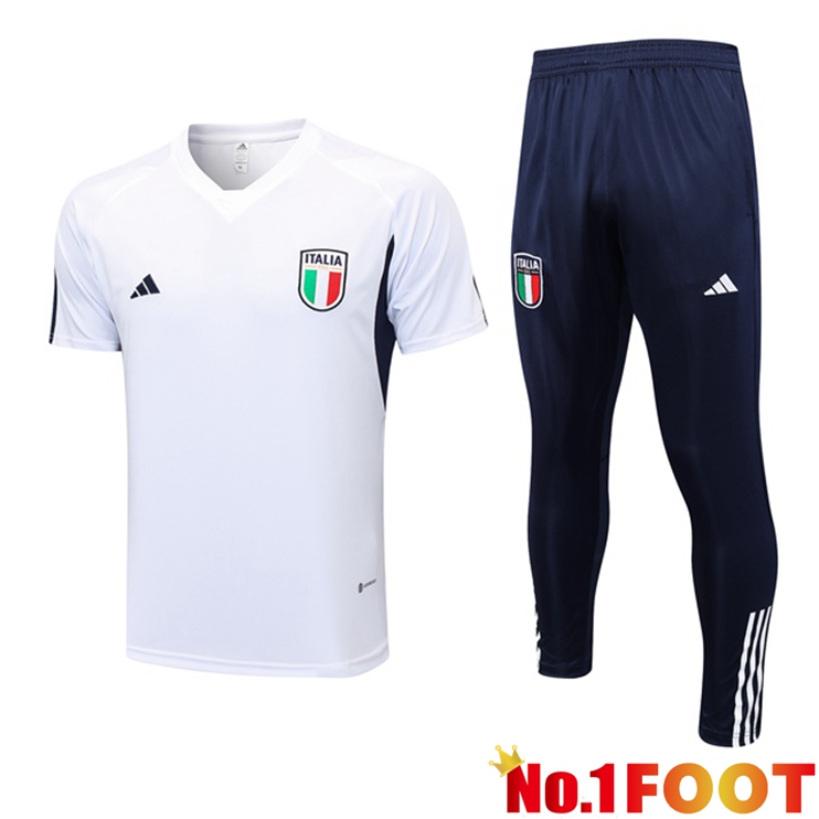 Italy Training T Shirt + Pants White 2023/2024