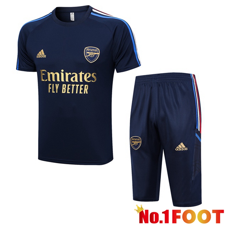 Arsenal Training T Shirt + Shorts Royal Blue 2023/2024