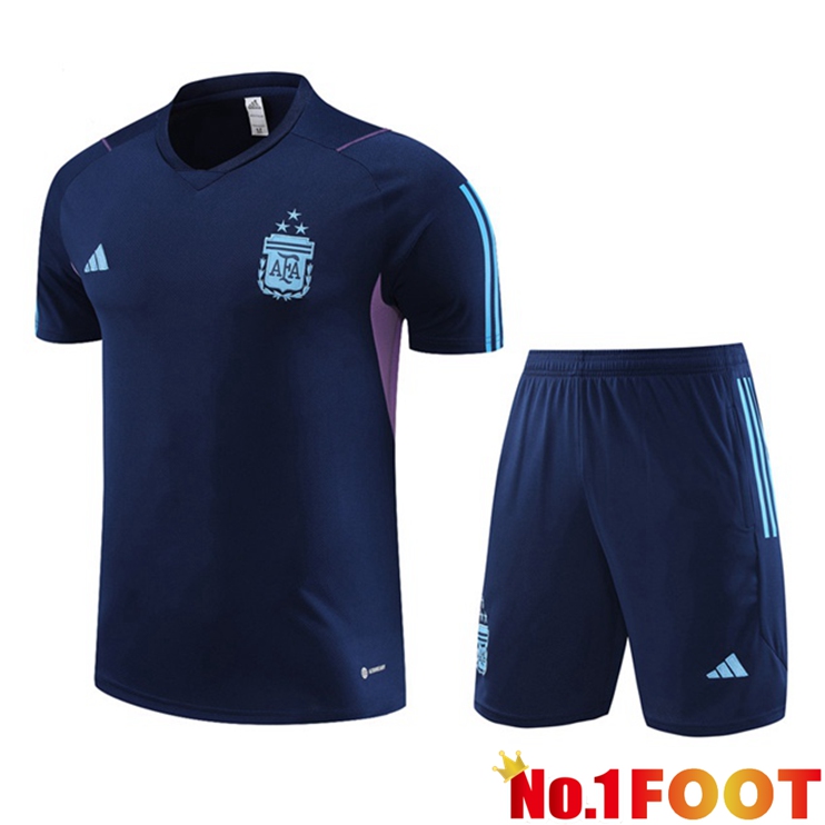 Argentina Training T Shirt + Shorts Royal Blue 2023/2024