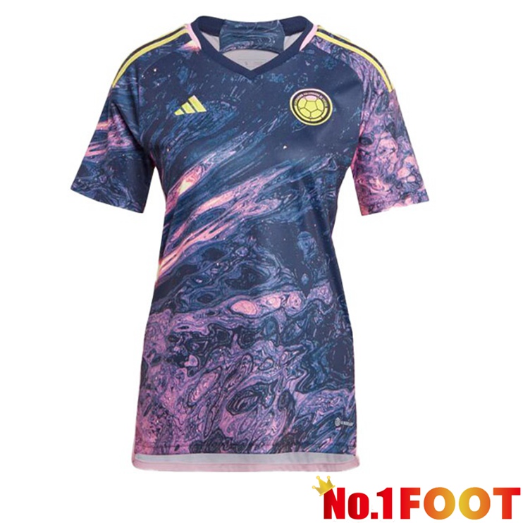 Colombia Womens Football Jersey Away Black Purple 2023/2024