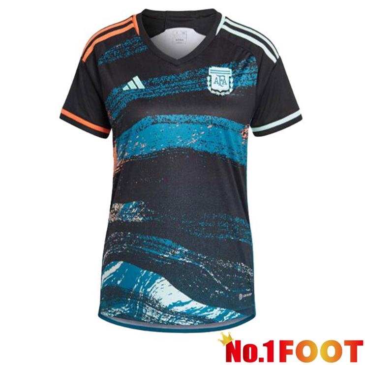 Argentina Womens Football Jersey Away Black 2023/2024