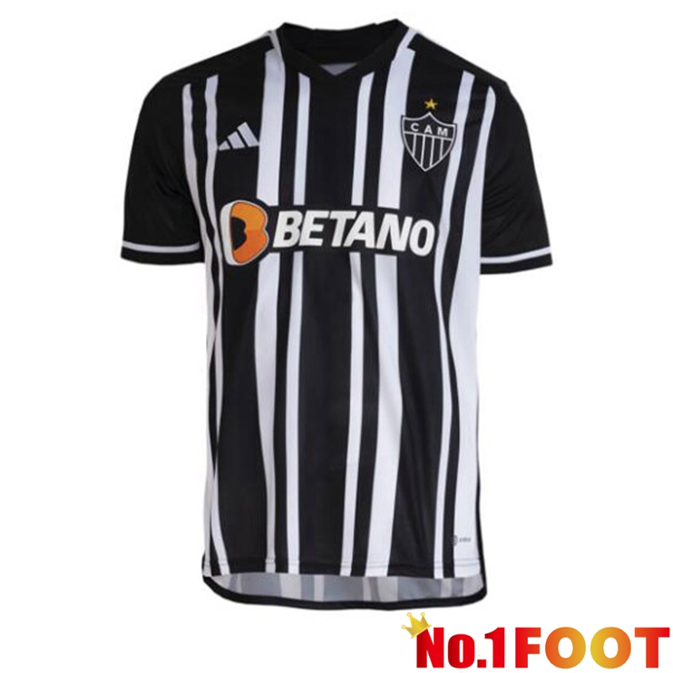 Atletico Mineiro Football Jersey Home Black White 2023/2024