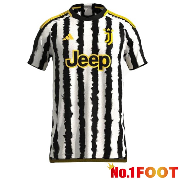 Juventus Football Jersey Home Black White Leaked Version 2023/2024 - Click Image to Close