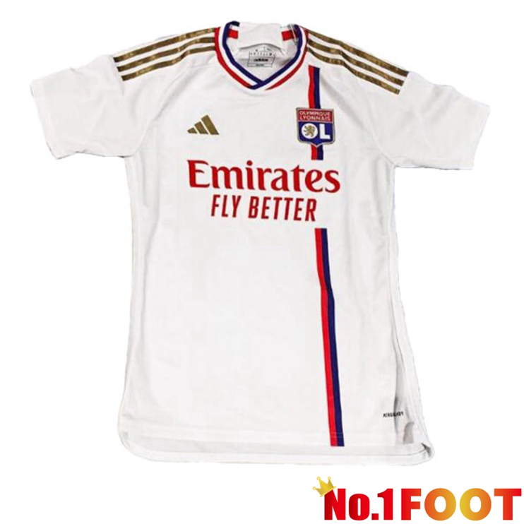 Lyon OL Football Jersey Home White Leaked Version 2023/2024